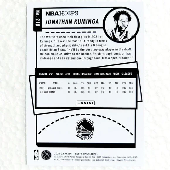 Golden State Warriors (Jonathan Kuminga) - BKBL [10_JK1]